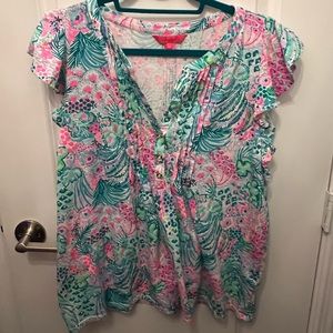 Lily print shirt XL